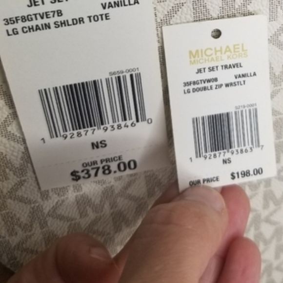 🔥 NWT MICHAEL KORS 2 SET DESIGNER Shoulder Purse Bag + Wristlet Matching - Picture 7 of 10